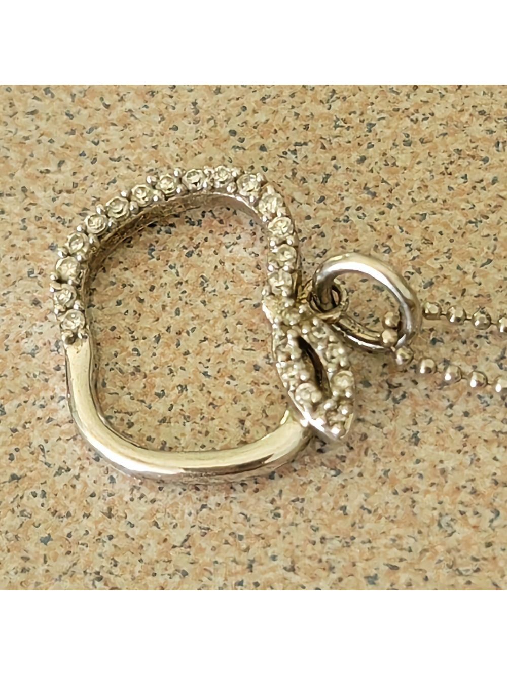 Fashion Apple Crystal Pendant Necklace 14"